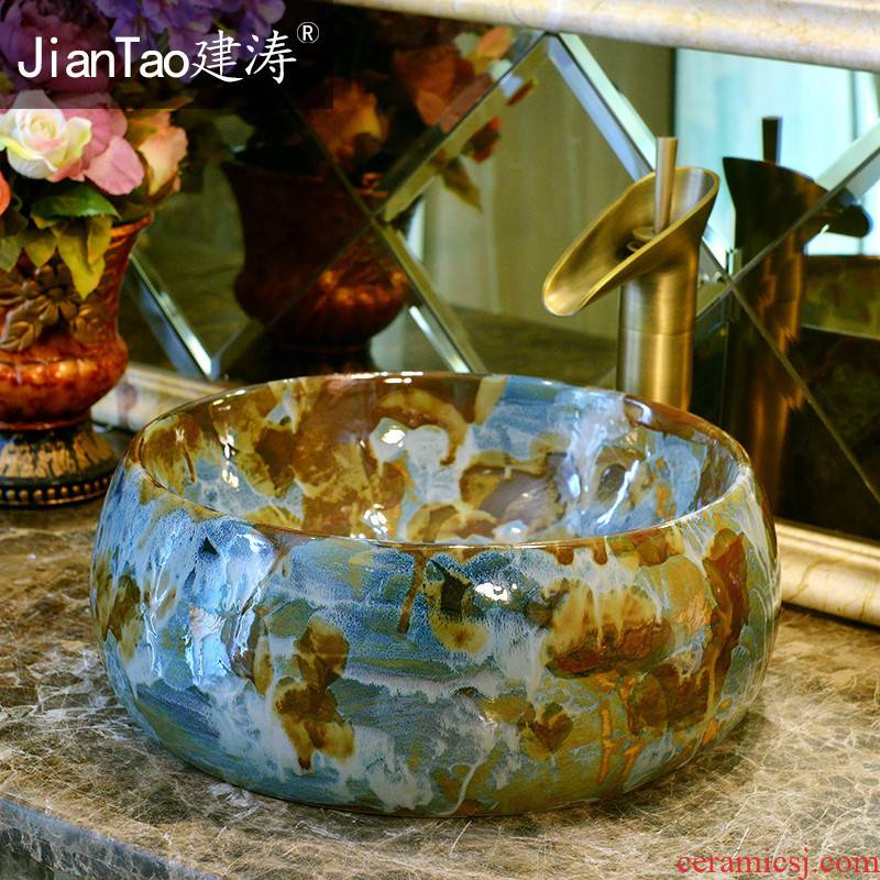 To build out the stage basin To restore ancient ways round the stage the sink American basin European ceramic art basin