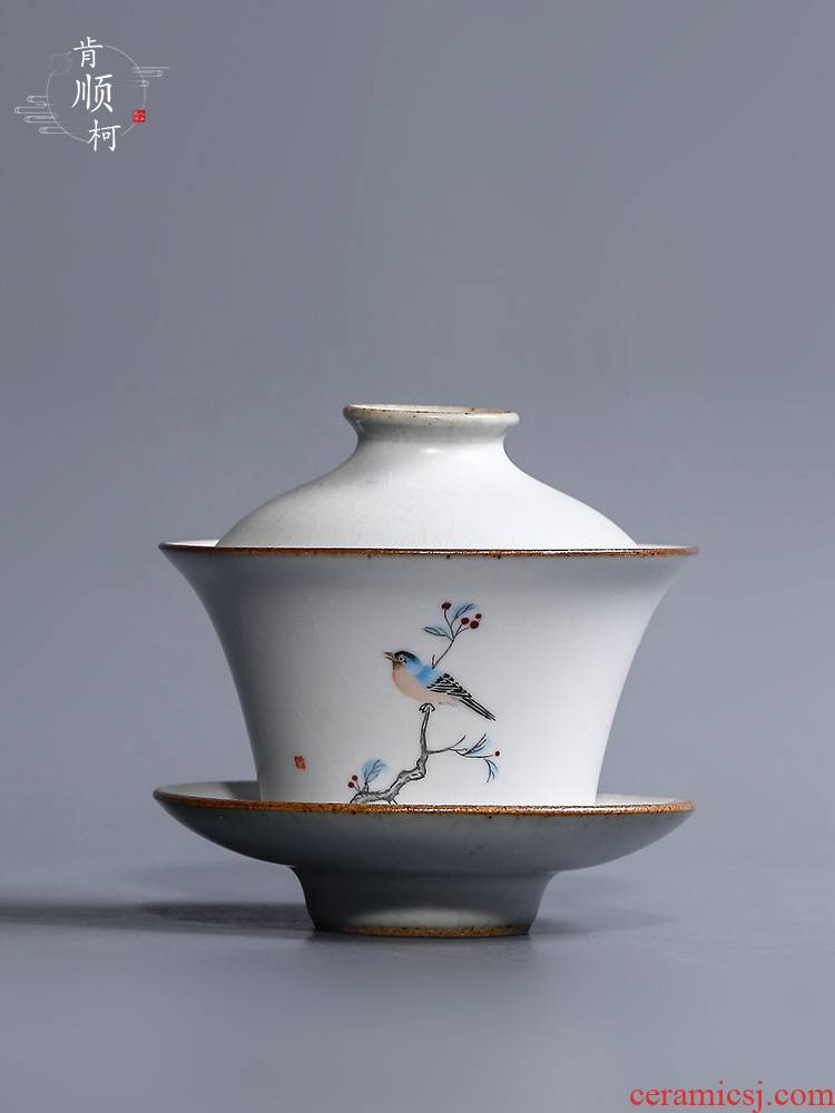 Your up hand - made three just tureen tea jingdezhen ceramic not hot kung fu tea bowl of a single large cups