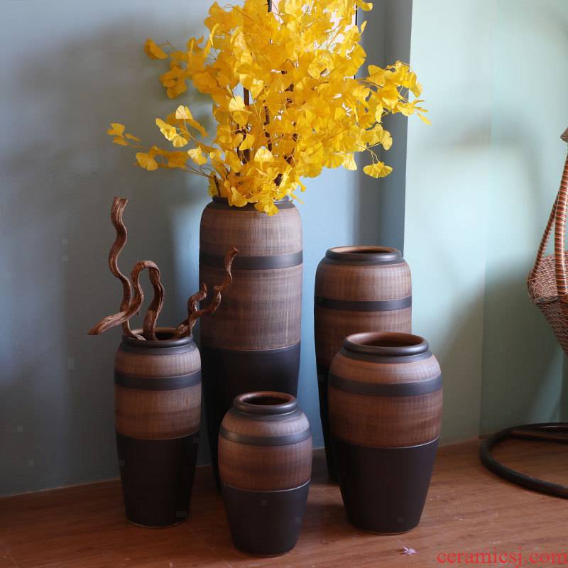 Jingdezhen do old vintage landing crude dry flower, flower implement some ceramic jar jar earthenware vase do old vase flowerpot