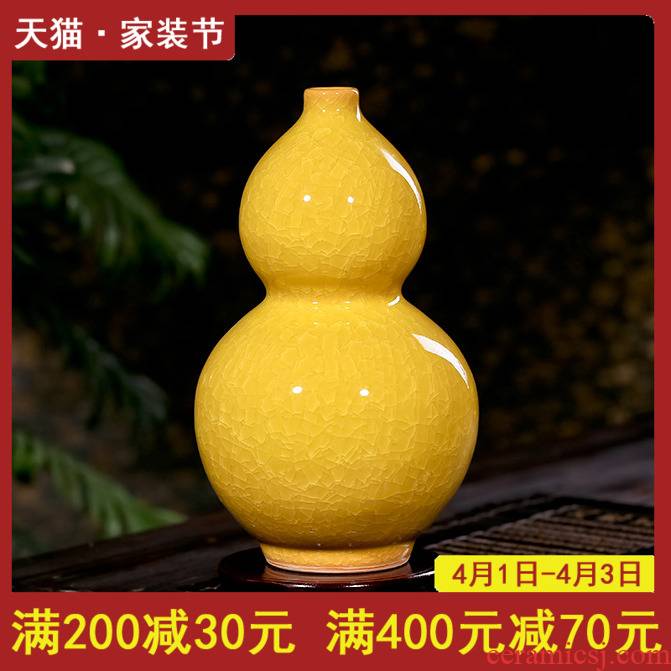 Jingdezhen ceramics large gourd vase furnishing articles contracted and I home sitting room adornment rich ancient frame furnishing articles