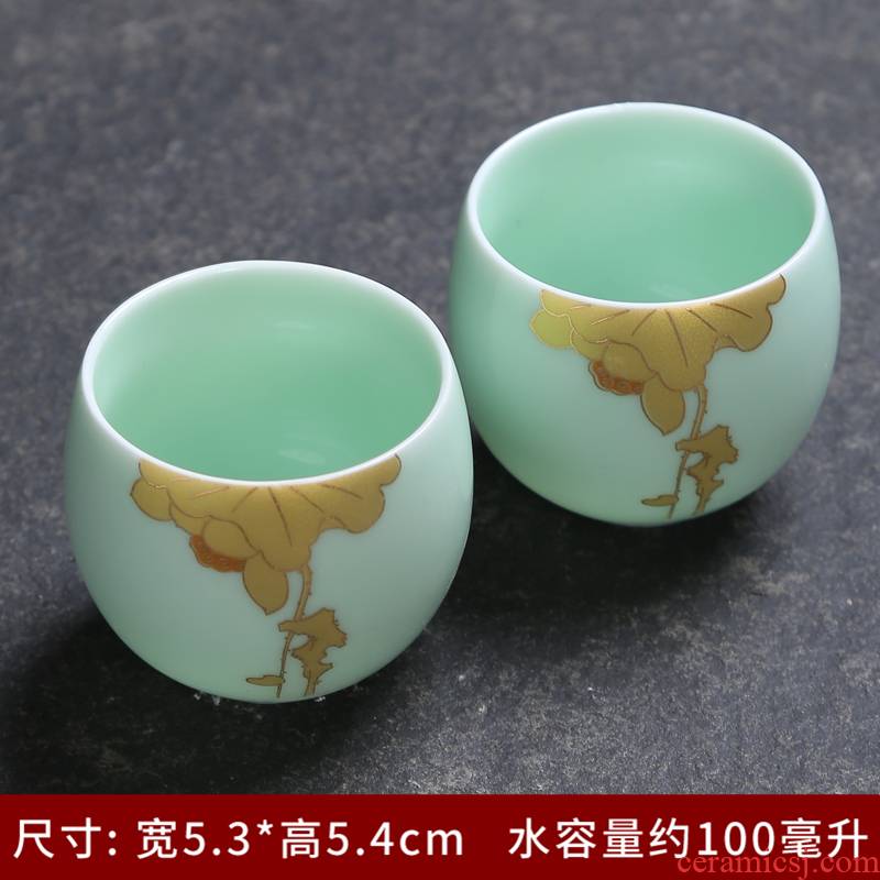 Silver cup 999 sterling Silver flower splendid blue and white porcelain teacup kung fu tea bowls manual bladder coppering. As Silver cup master list