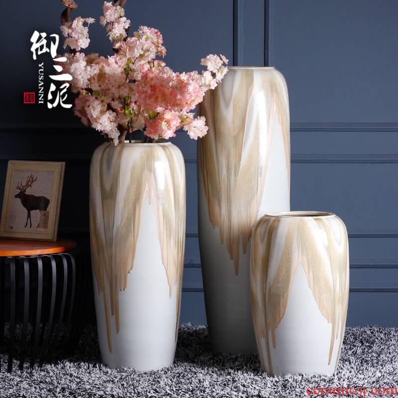 Chinese pottery and porcelain of large vases, I and contracted creative home furnishing articles garden decorative dried flowers decoration arranging flowers