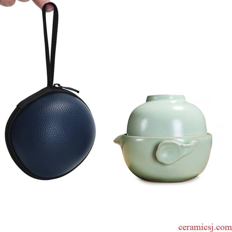Dragon invertors your up crack cup a pot of tea cup of household ceramics small pot of portable travel kung fu tea set