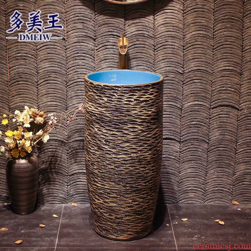 Lavabo ceramic bowl washing pool balcony is suing one floor type restoring ancient ways the post sink pillar type lavatory