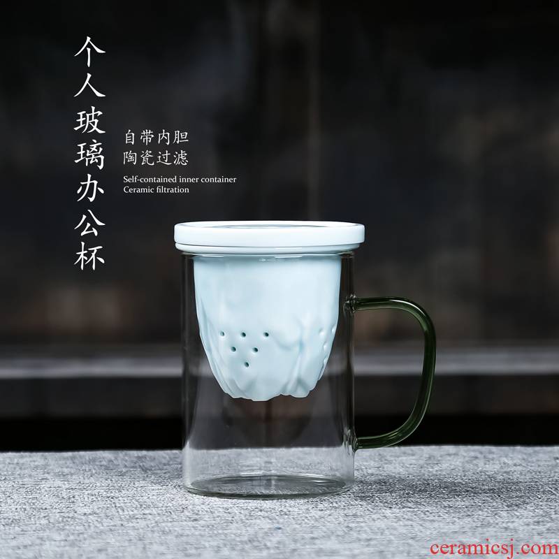 Cup glass keller Cup office in glass ceramic filter Cup home tea tea
