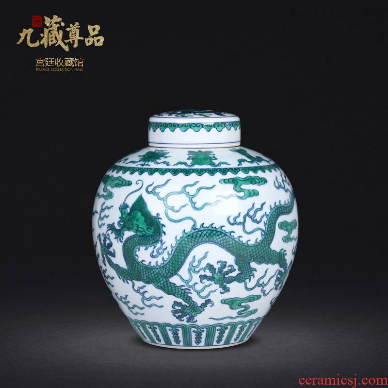 Jingdezhen ceramics manual hand - made porcelain dou dragon grain tea pot sitting room study home decoration furnishing articles