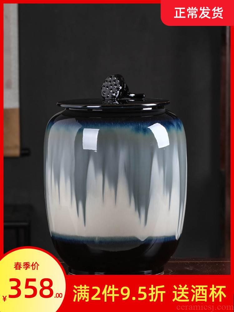 Jingdezhen ceramic large tea pot with cover household seal pot of tea cake pu 'er tea urn awake tea POTS