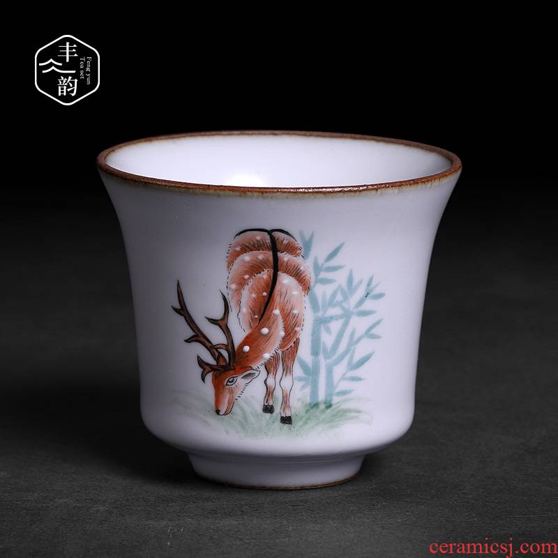 Your up hand - made bon voyage on ice to crack glaze checking ceramic kung fu masters cup noggin single sample tea cup