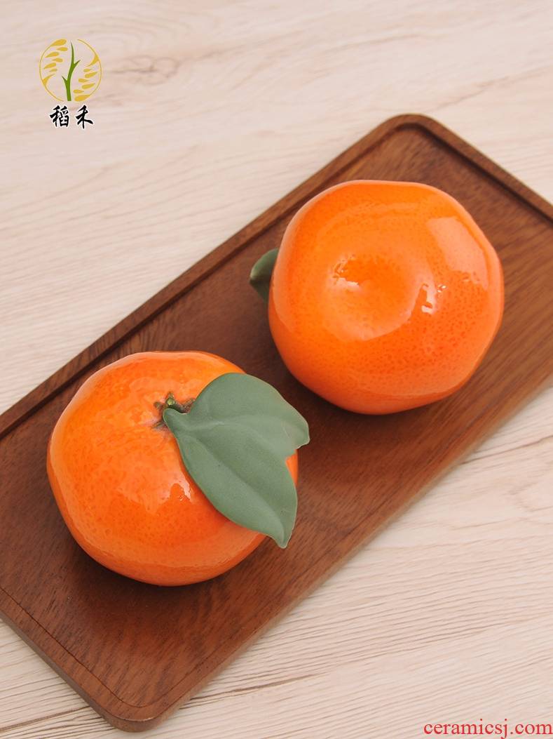 Jingdezhen ceramic creative caddy fixings trumpet simulation orange seal pot gifts home furnishing articles characteristics