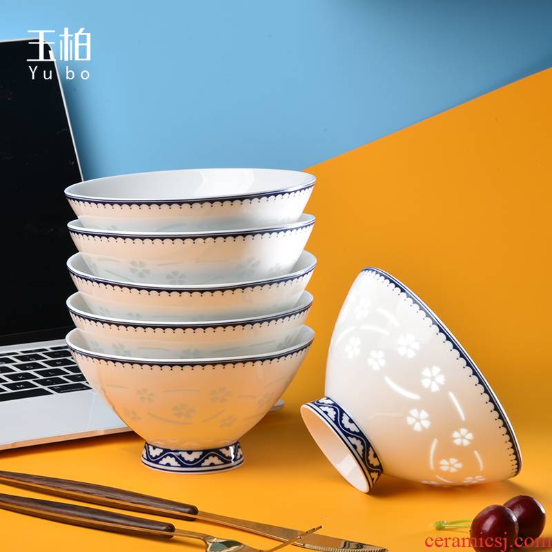 Jingdezhen exquisitely carved jade BaiLingLong use microwave oven dedicated job cutlery set safety and health