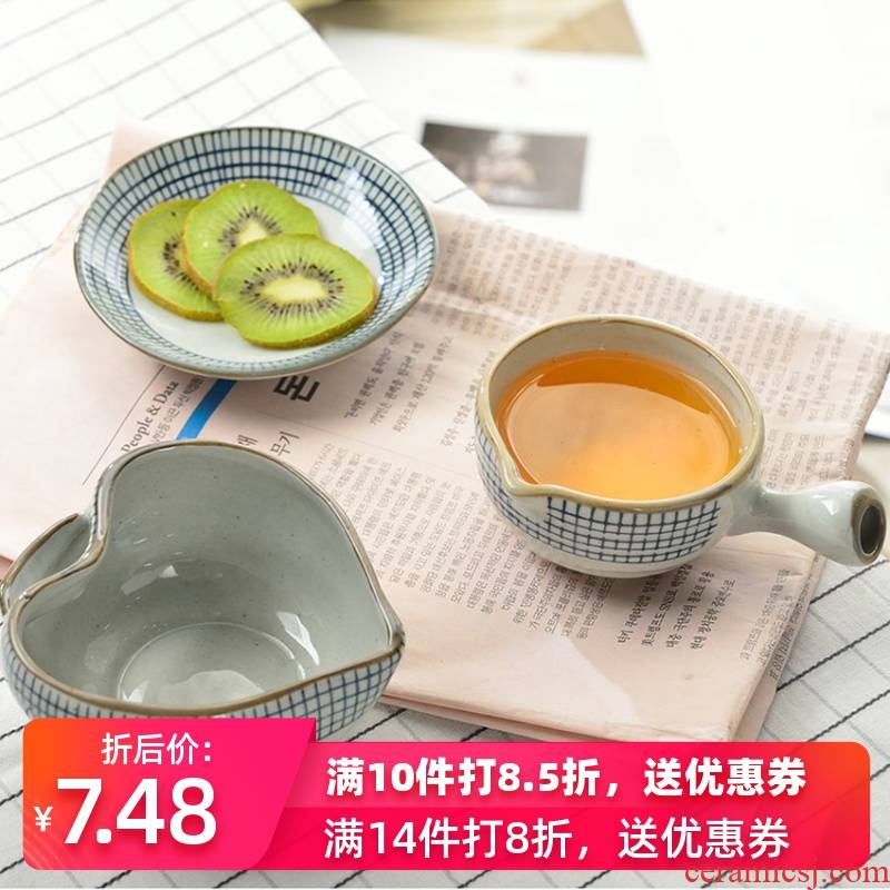 Three ceramic line series Japanese creative heart - shaped bowl ltd. household abnormity tableware move side dish bowl