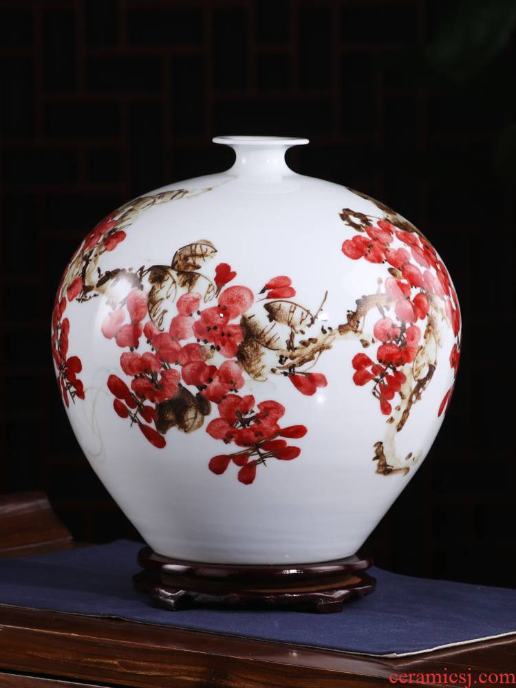 Jingdezhen ceramic vase furnishing articles by hand - made sabingga sukdun dergici jimbi vases, flower arranging the modern Chinese style living room decorations