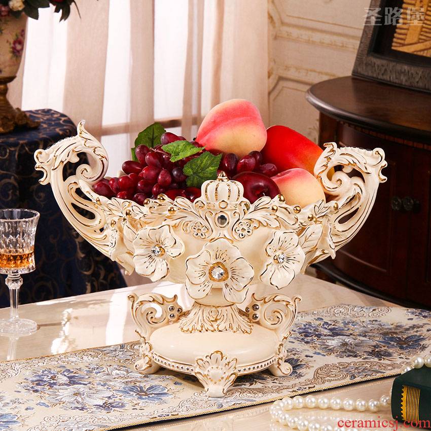 Ou compote Nordic style household creative move fashionable sitting room ceramic small delicate web celebrity fruit bowl furnishing articles