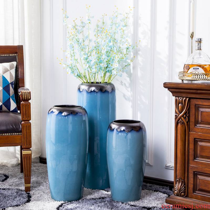 Jingdezhen ceramic of large vases, dried flower decoration furnishing articles sitting room of I and contracted high creative large bottle arranging flowers
