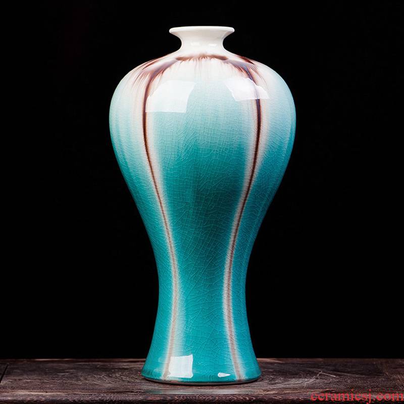 Jingdezhen ceramics glaze cracks on the vase fashion contracted sitting room porch place modern decoration arts and crafts