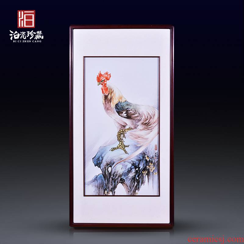 Jingdezhen ceramics vision hand - made porcelain plate painting the living room in the background decoration painting hanging painter in furnishing articles