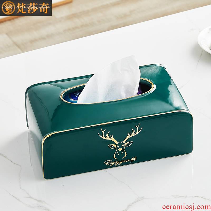 Tissue boxes sitting room light key-2 luxury European American key-2 luxury ideas smoke box tea table napkin ceramic furnishing articles