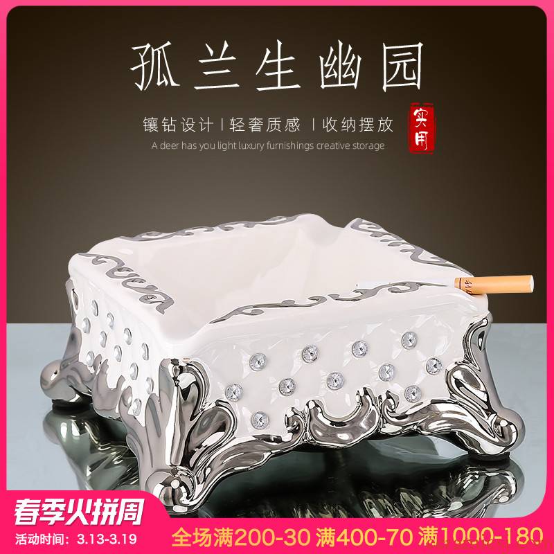 American creative ashtray sitting room tea table of household ceramics furnishing articles fashion square, great smoky bar office type cylinder