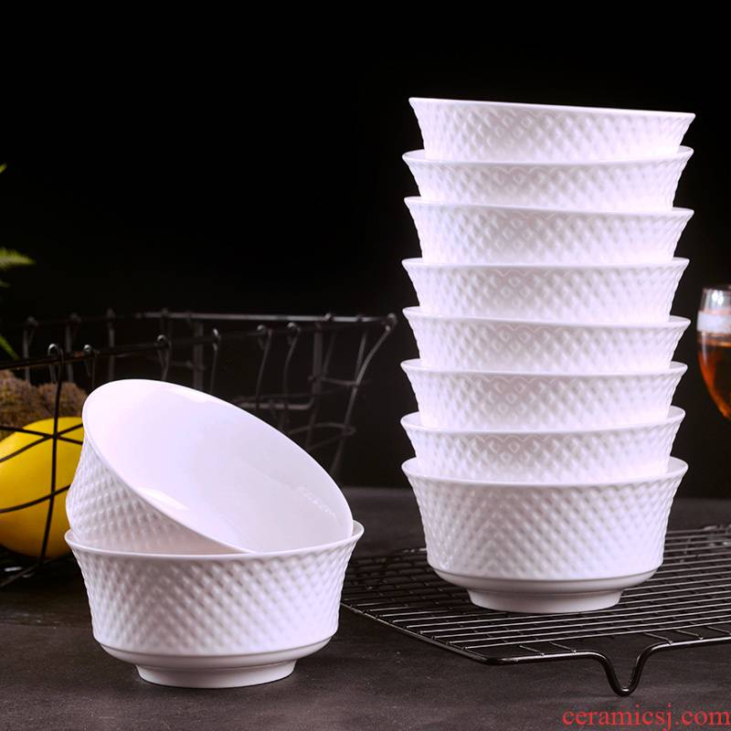 Jingdezhen Chinese ten pack 】 【 4.5 inch ceramic household ipads China is not a hot bowl of rice bowls set