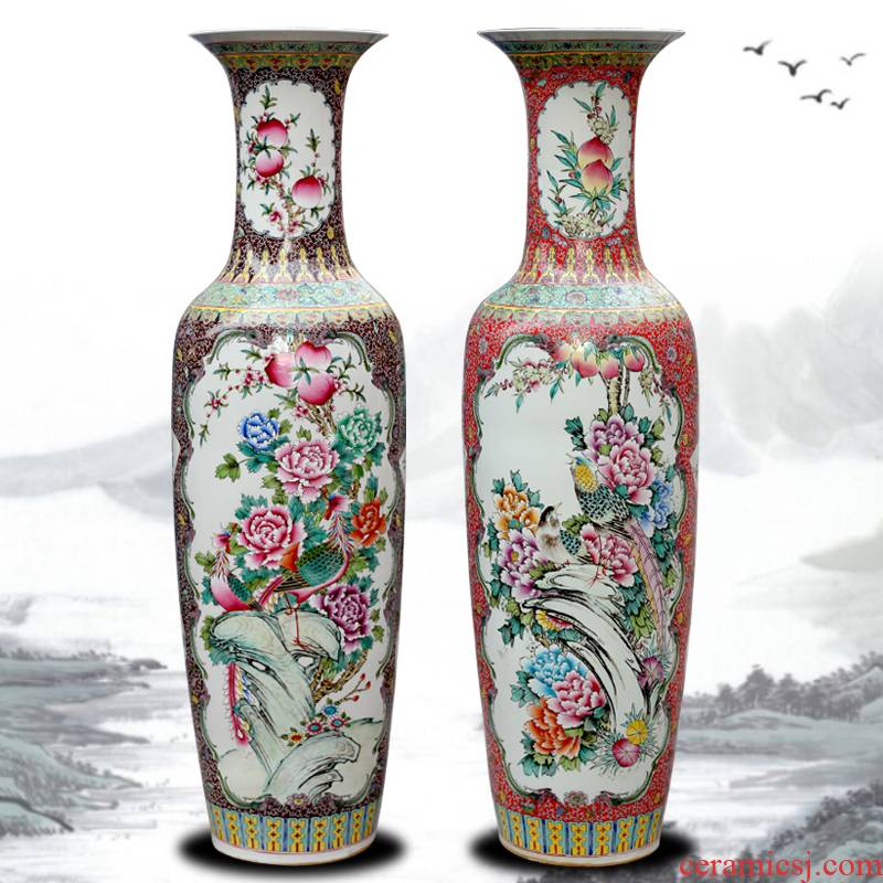 Jingdezhen ceramic vase of large sitting room the opened the feel study large China ornaments