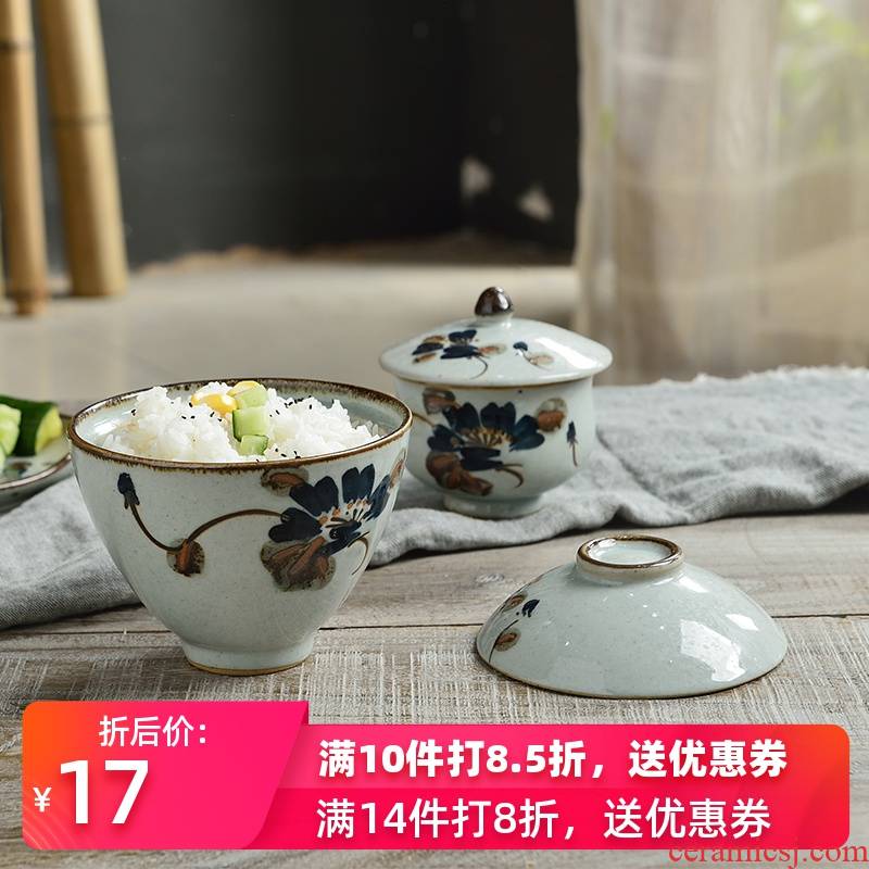 Three ceramic tableware Japanese mercifully rainbow such as bowl with single coarse pottery tureen with cover to use rainbow such as bowl bowl of steamed dense eggs