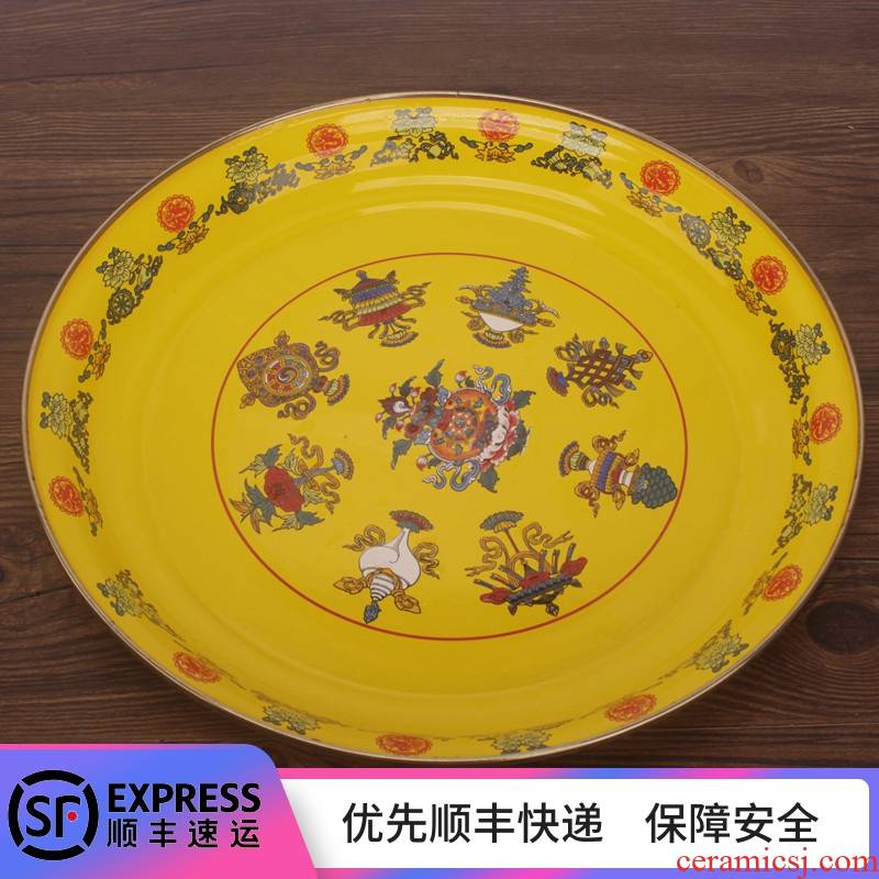 30-34 auspicious sweet enamel and enamel fruit plate plate plate plates disk for dish plate of eight diagrams