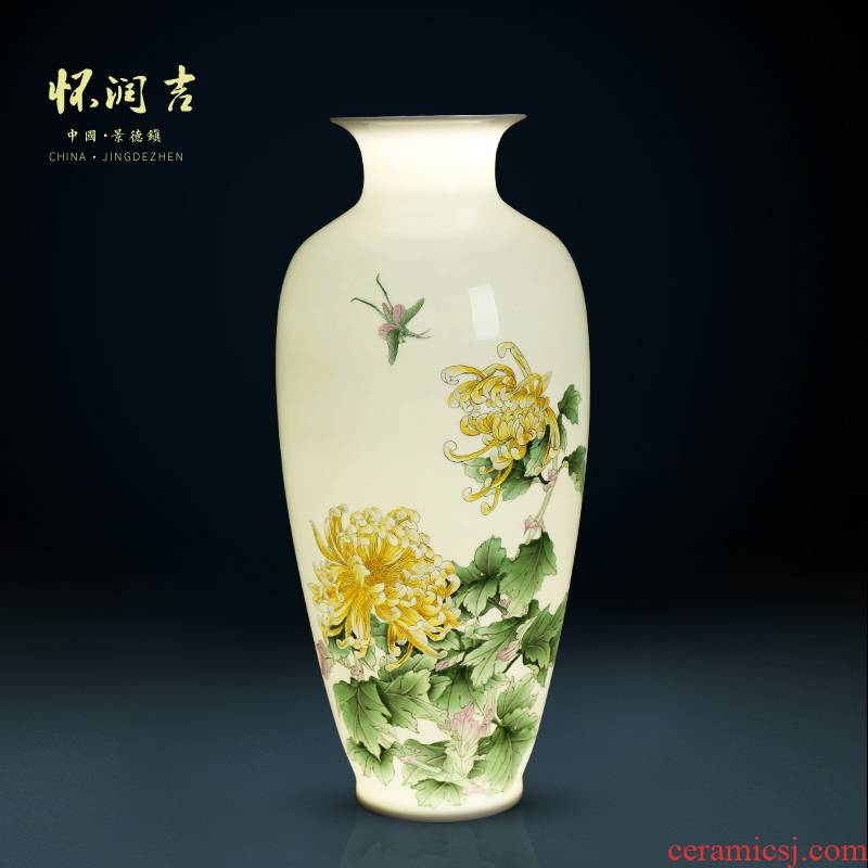Jingdezhen ceramic thin porcelain porcelain hand - made by fragrance cixin qiu - yun, pervious to light the vase modern Chinese style decoration penjing collection level