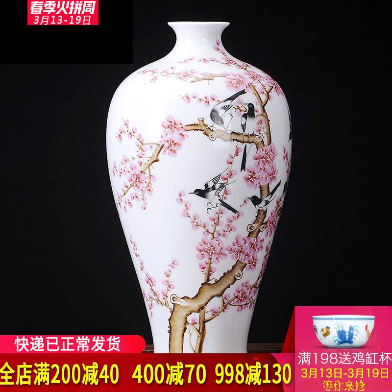 The Master of jingdezhen ceramics beaming big celebrity hand - made vases, flower arranging new Chinese style sitting room adornment is placed