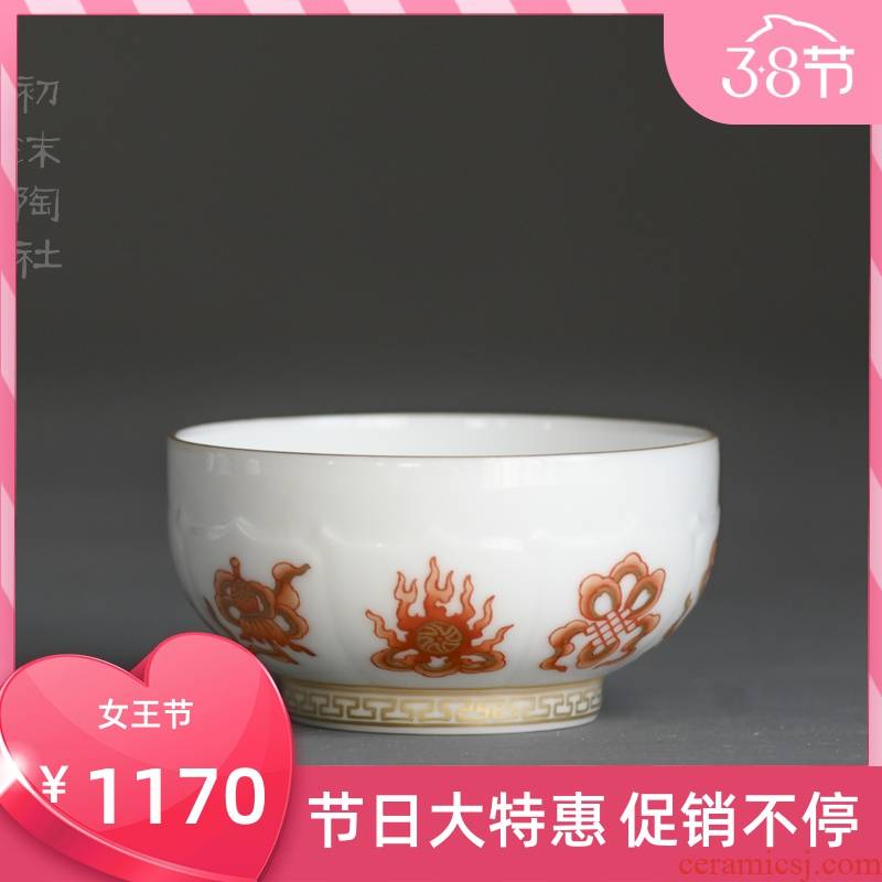 Poly real scene of jingdezhen ceramic cups pure manual pastel color bucket cup painting its sweet grain cup