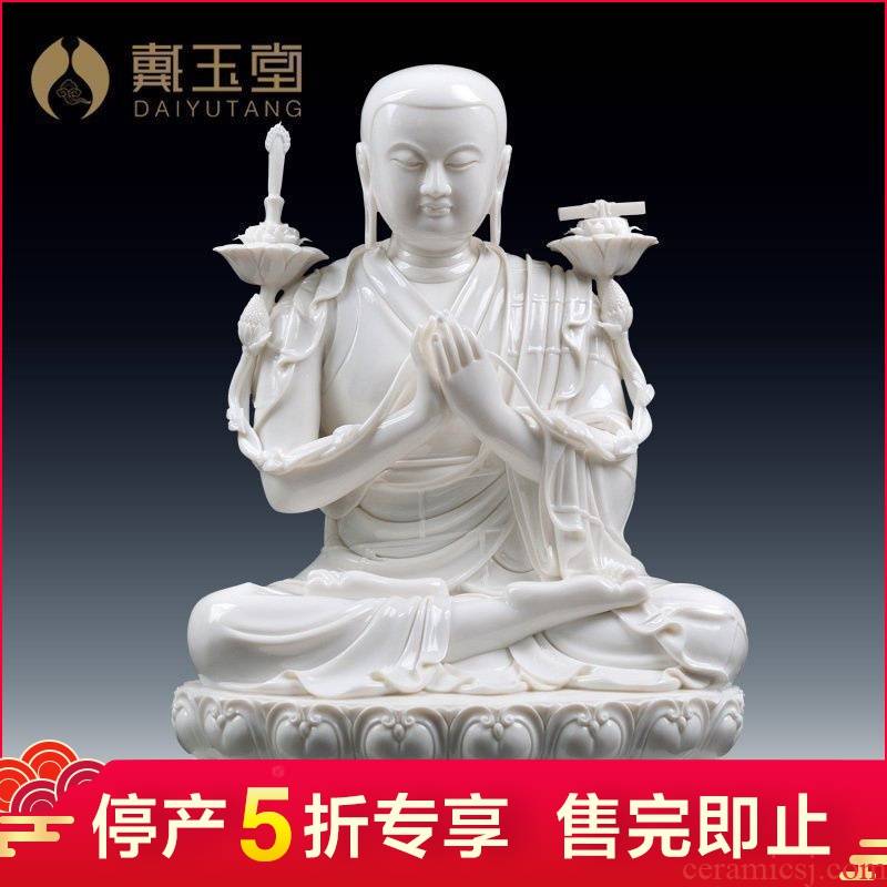 Ceramic production 5 fold 】 【 sect Buddhism Buddha master tsongkhapa jia cao jie grams of the teacher and pupil three main jie