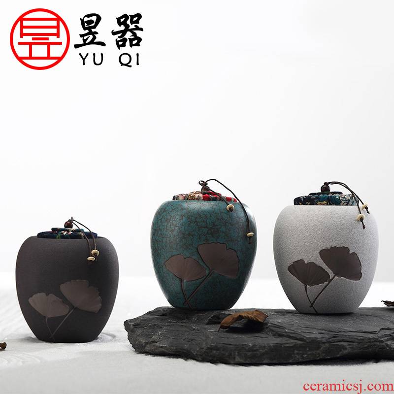 Yu ceramic POTS coarse pottery caddy fixings storage loose tea pu 'er tea sealed as cans of tea accessories and POTS