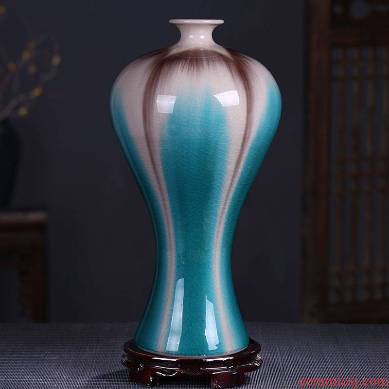 Archaize of jingdezhen ceramic up crack glaze vase sitting room porch ark adornment of new Chinese style household furnishing articles
