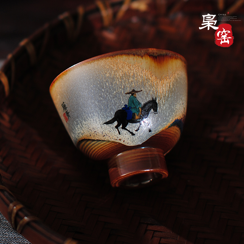 Jingdezhen ceramic chai up change sample tea cup single CPU hand - made master cup personal cup creative tea cups