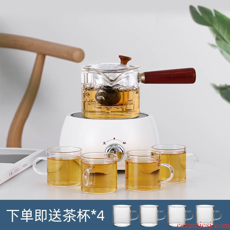 Yu is high temperature resistant glass cooking pot side spend who spinosa kung fu tea filter electric teapot TaoLu suits for