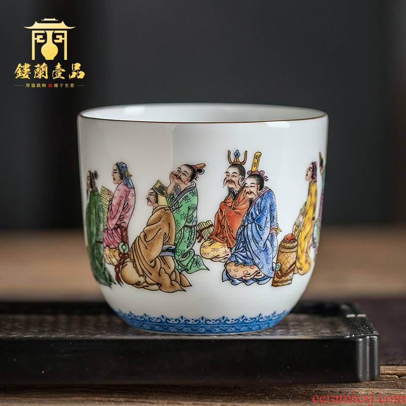 Jingdezhen ceramic figure all hand - made Confucius would master cup sample tea cup single cup play kung fu tea cups