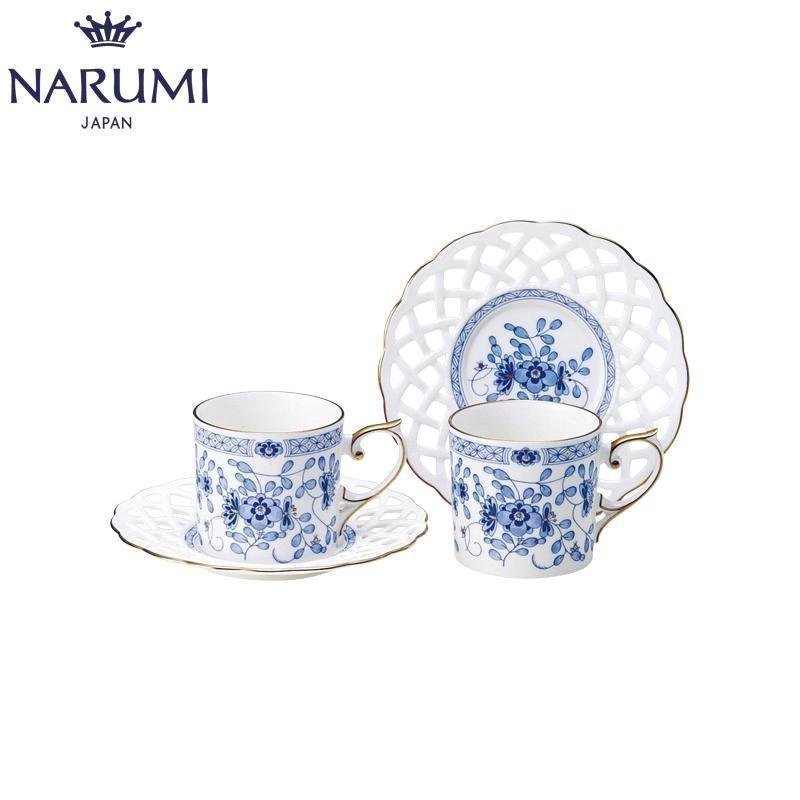 Japan NARUMI/sound sea Milano double hollow out of coffee cups and saucers suit ipads China 9682-20894