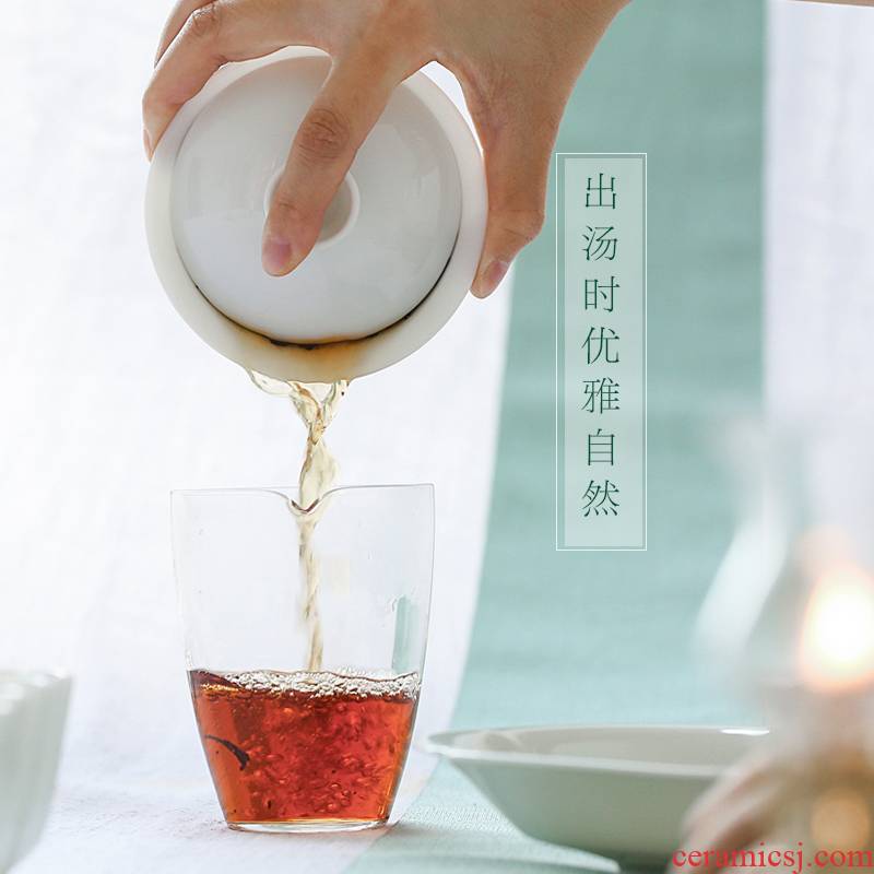JingLan domestic large kung fu tea tureen great tea bowl jingdezhen ceramic tea set bowl of tea cups
