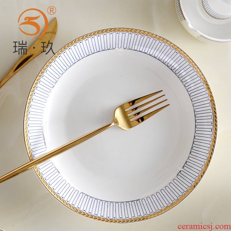 Home up phnom penh ipads China 8 inches deep dish plate ipads porcelain ceramic tableware plate FanPan circular plate porcelain plates