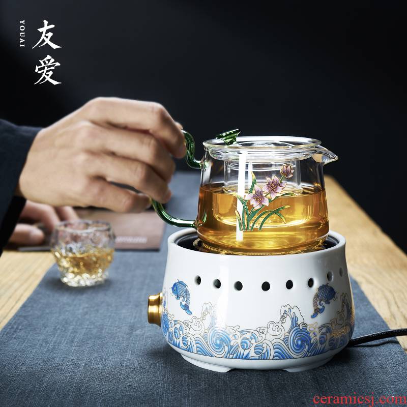 Love closionne craft office teapot color boil kettle electric TaoLu glass teapot household health pot
