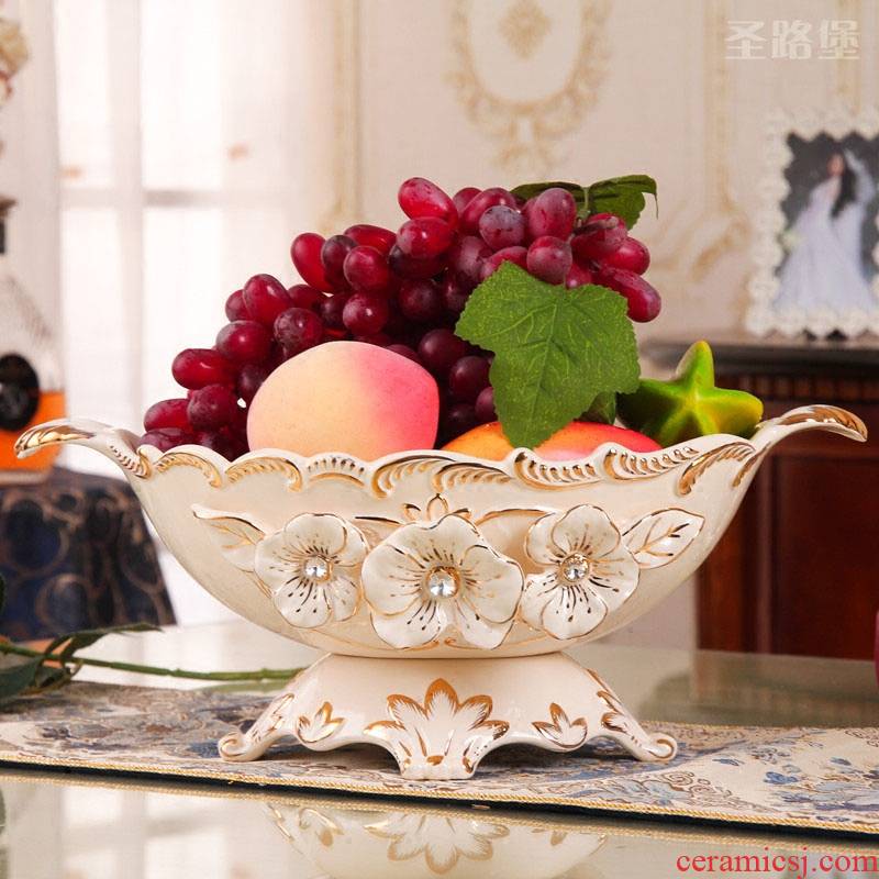 Ou compote furnishing articles home large sitting room compote individuality creative wedding fruit bowl European ceramic decoration