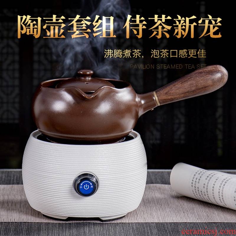 Jane small office the quality black tea boiled tea, the electric TaoLu ceramic electric burn blisters teapot kung fu tea set with parts