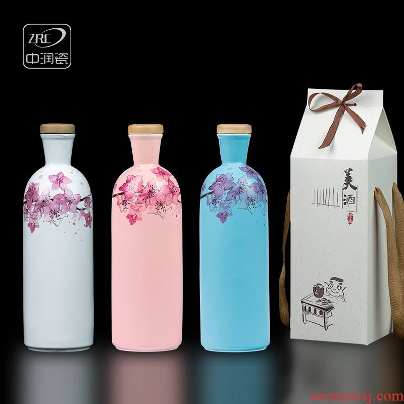 Jingdezhen ceramic creative an empty bottle bottles household archaize hip flask little jars liquor bottle a kilo