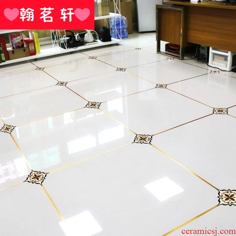 Beautiful line light short of floor tile decorative sewing label adhesive bedroom living room floor tile diagonal decals waterproof