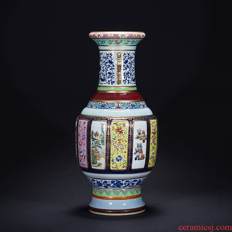 Jia lage imitation the qing qianlong famile - rose porcelain of jingdezhen ceramics mother home decor collection of large vase furnishing articles