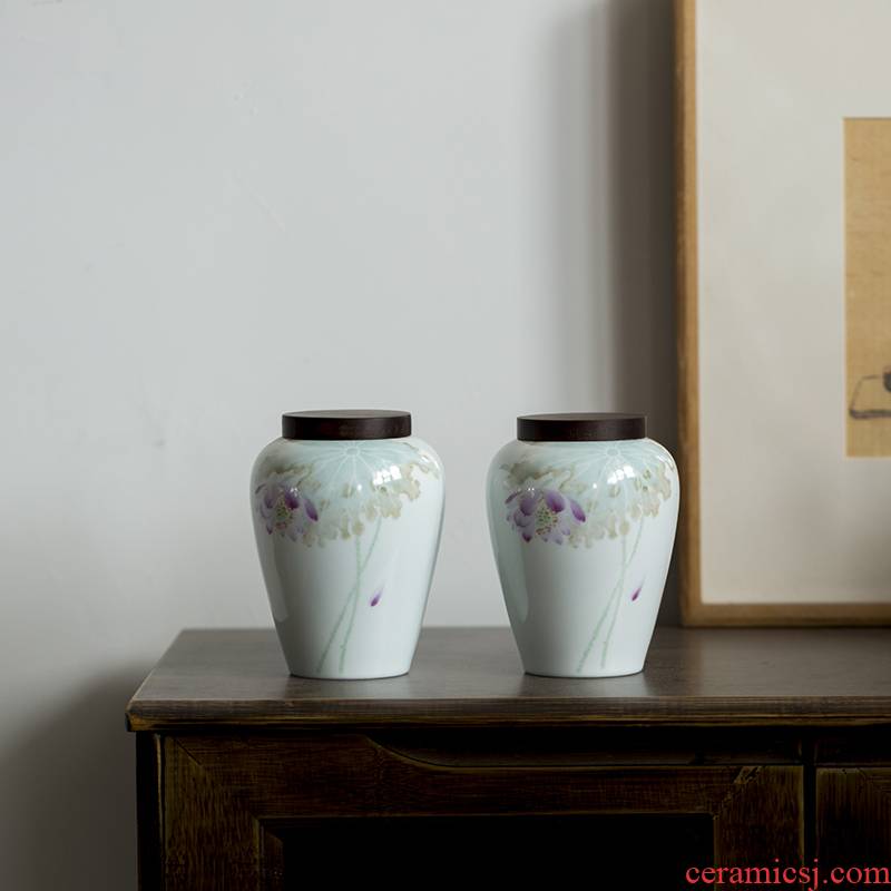 JingLanQing white porcelain tea pot hand - made ceramic seal pot of tea box travel tea set portable small flower POTS of tea