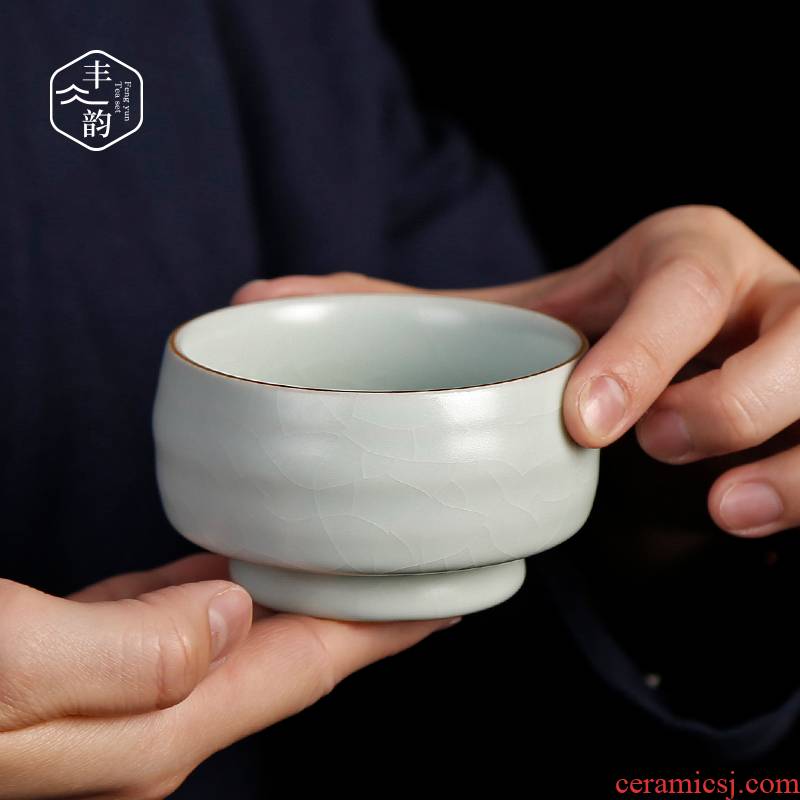 Your up noggin kung fu tea masters cup ceramic piece sample tea cup open Your porcelain large individual cup ice crack by hand