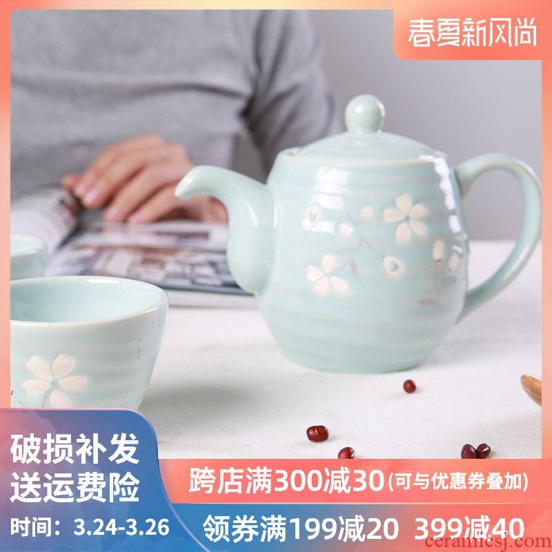 "Sakura" yuquan 】 【 Chinese tea set ceramic teapot teacup creative hand - made the home office