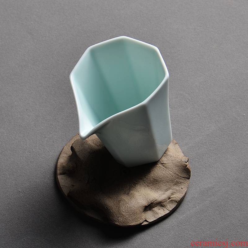 Public remit hexagonal powder celadon and small cups of tea sea fair keller of tea ware ceramic work way fair cup tea accessories