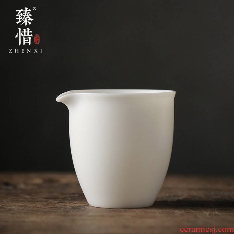 Become precious little dehua biscuit firing suet jade white porcelain points fair keller of tea ware ceramic cup with tea sea kung fu tea accessories