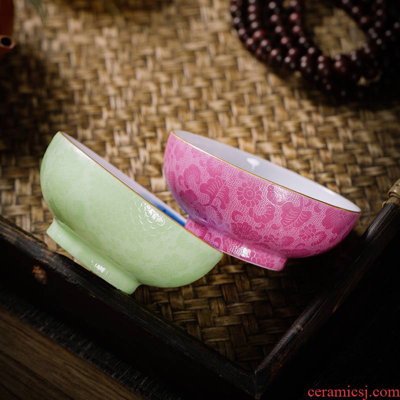 The Owl up jingdezhen painting of pu - erh tea cup sample tea cup master kung fu tea set manual ceramic cup cup single CPU